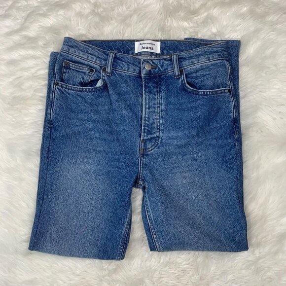 Reformation Cynthia High Rise Straight Leg Jeans Size 28 Blue 5-Button Fly - Picture 4 of 10